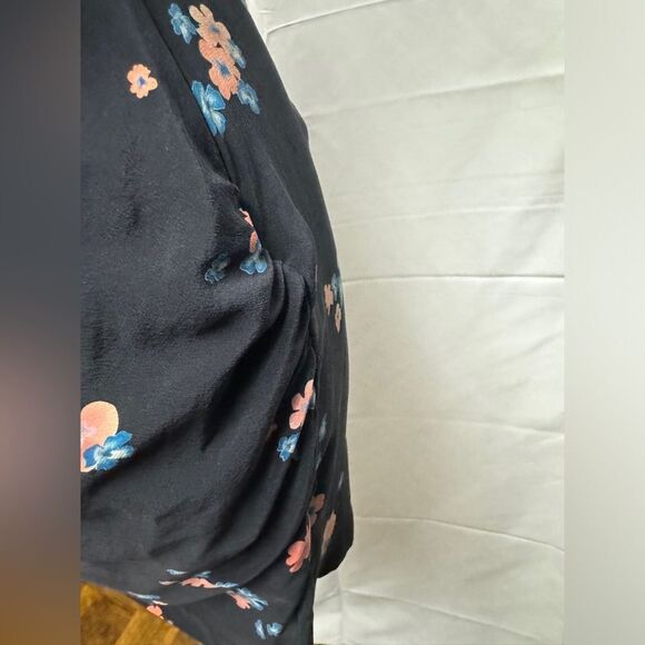 Witchery Floral Silk Dress Navy - Picture 8 of 11